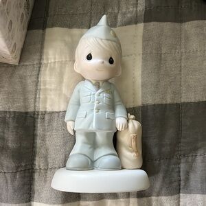 Precious Moments Porcelain Figurine Bless Those Who Serve Their Country